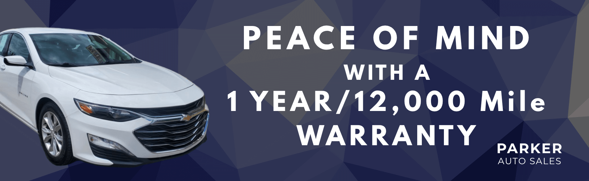 Parker Auto Sales Warranty Banner